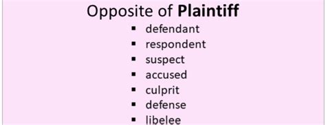 antonym for plaintiff|Iba pa.